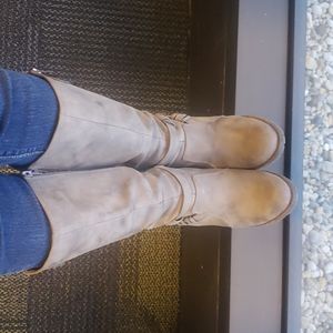 Tall Wedge boot  rubber sole